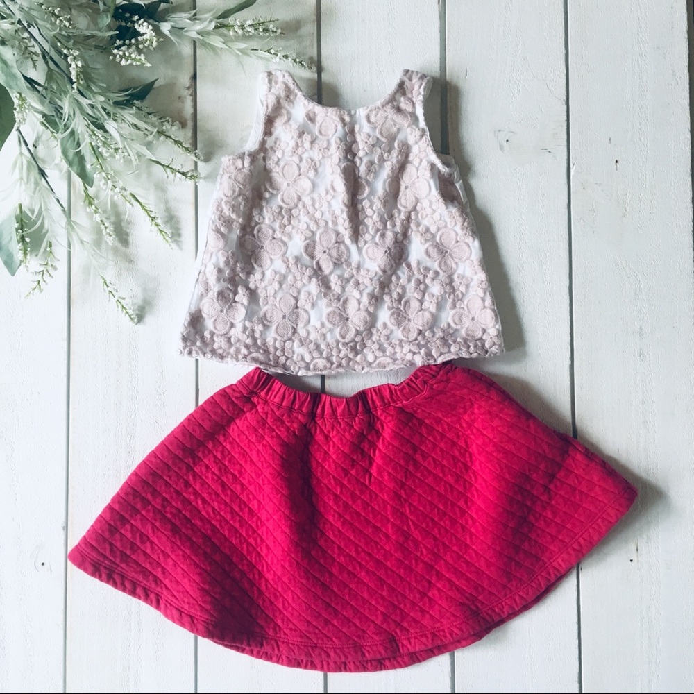 Hanna andersson girls magenta skirt